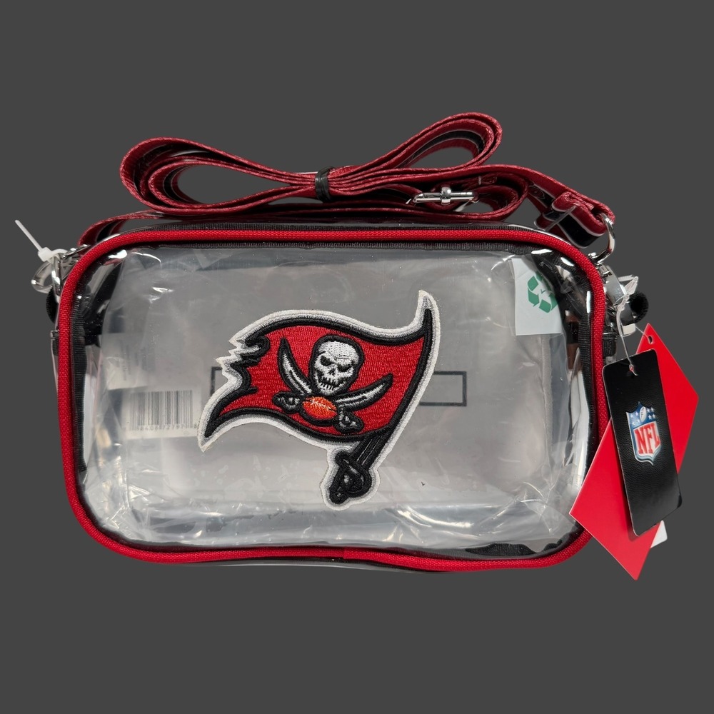 FOCO Tampa Bay Buccaneers Clear Crossbody Bag Unisex OS NFL Stadium Approved NWT